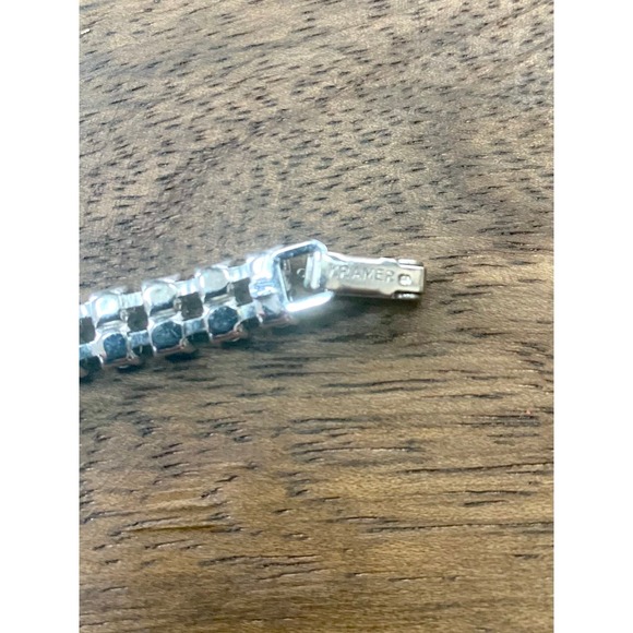 Vintage Signed Kramer Rhinestone Tennis Bracelet EUC - Picture 9 of 10